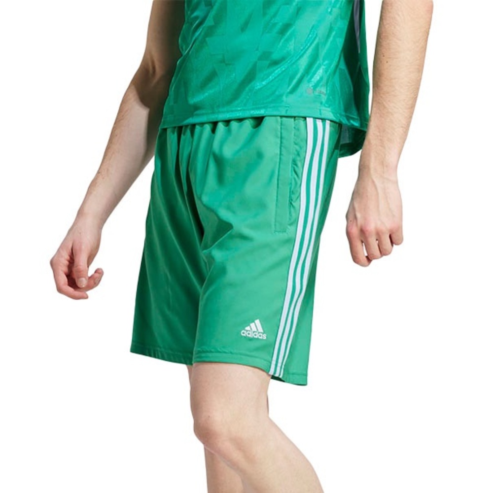 adidas Green Shorts with White Stripes